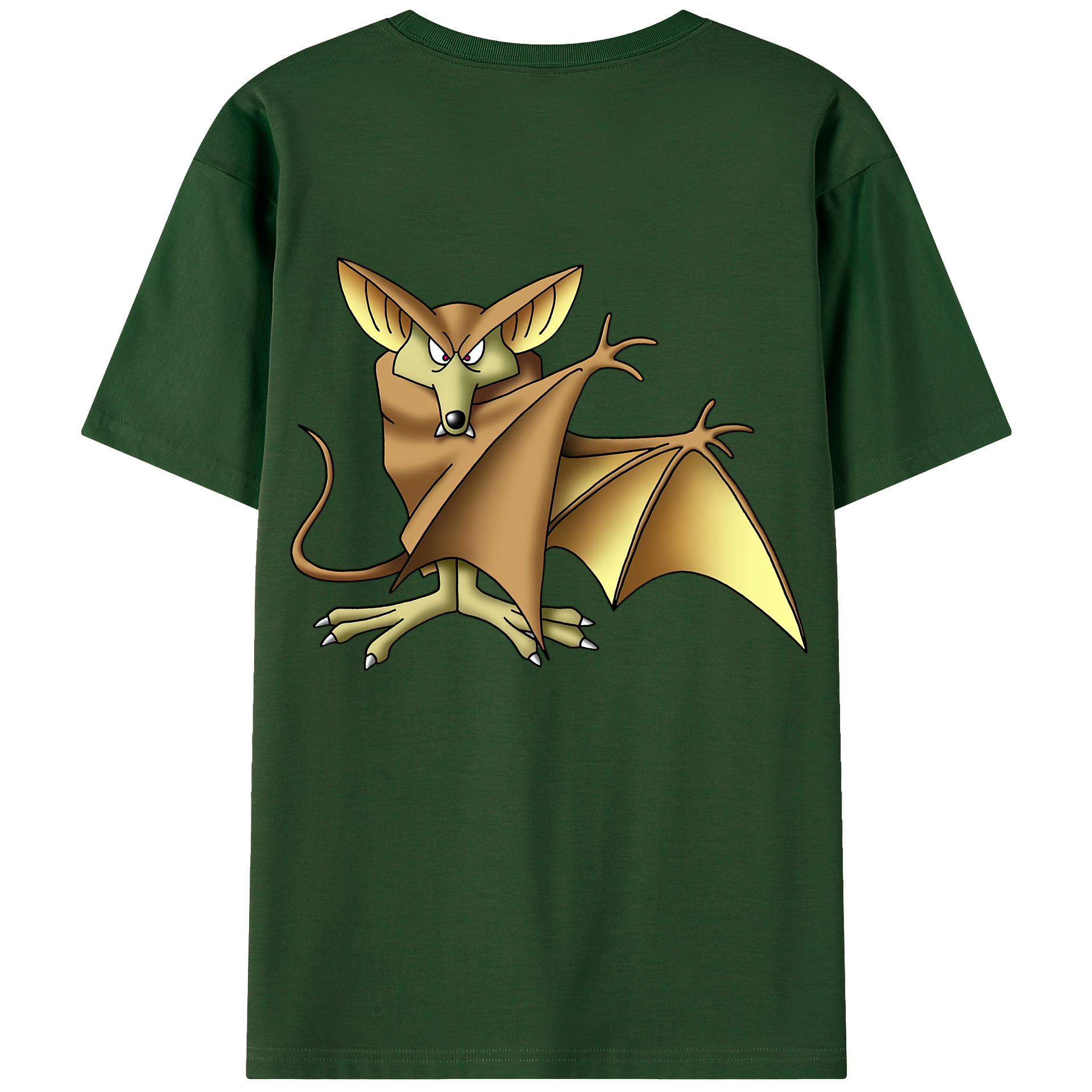 （画像用） ドラゴンクエスト Doragon Kuesuto Dragon Quest 綿100％半袖Tシャツ（背面プリント）